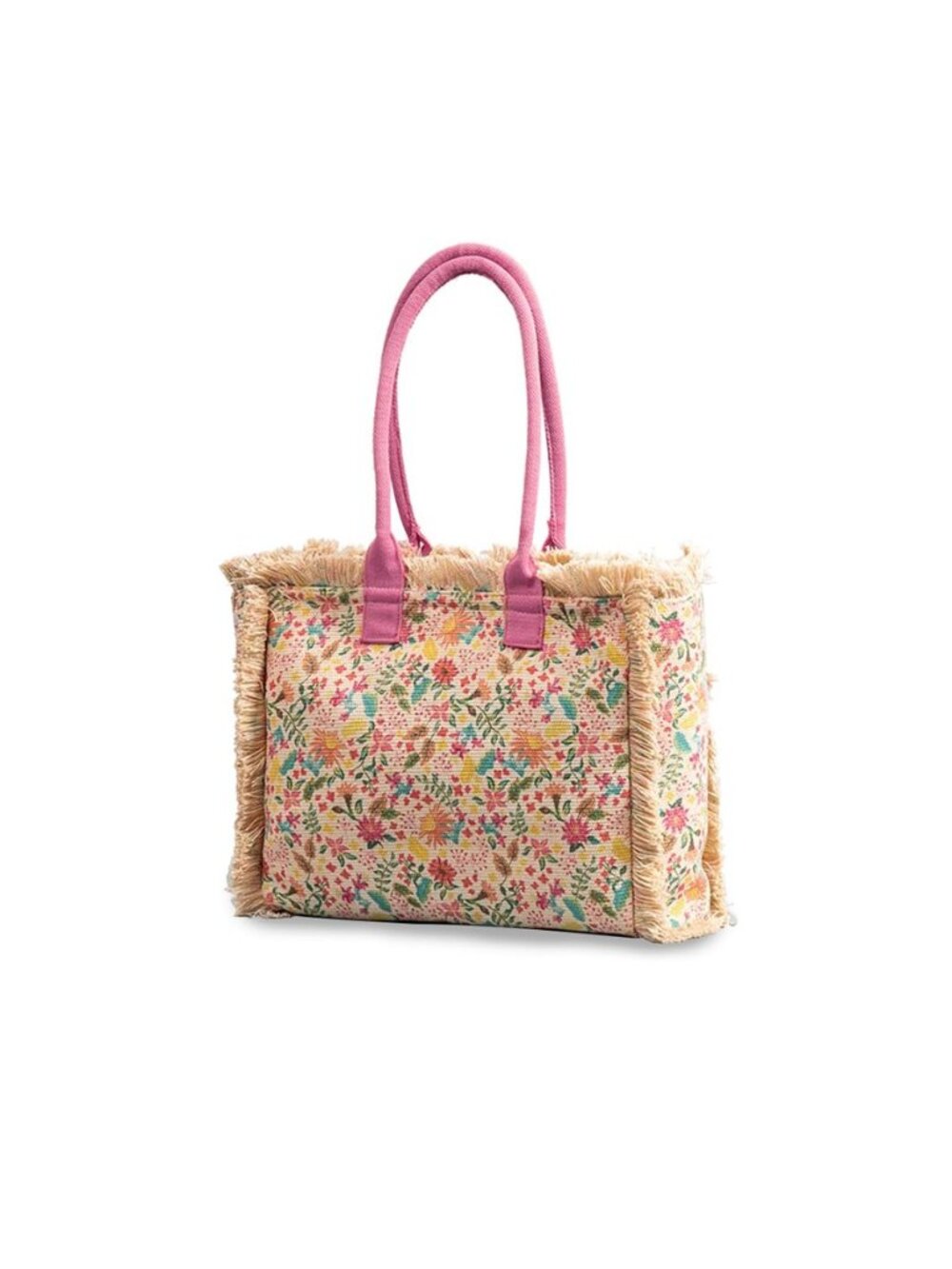 Women Canvas Handbag Ethnic Style Tote Bag Retro Shoulder Bag with Tassels